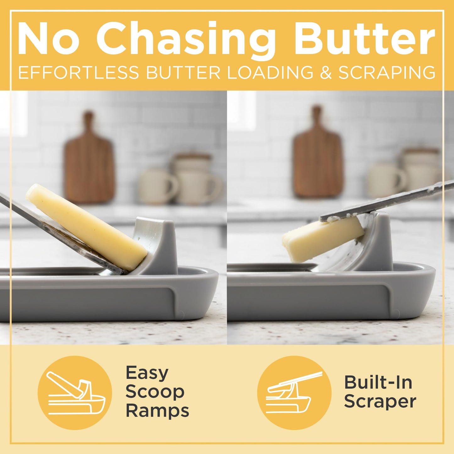 Butter Hub Plastic Butter Dish with Lid and Knife - Mothers Day Gift, Covered Dish Keeper with Magnetic Knife Holder, Easy Scoop, No Mess Lid Container, Dishwasher Safe, BPA-Free - Aqua, US Regular