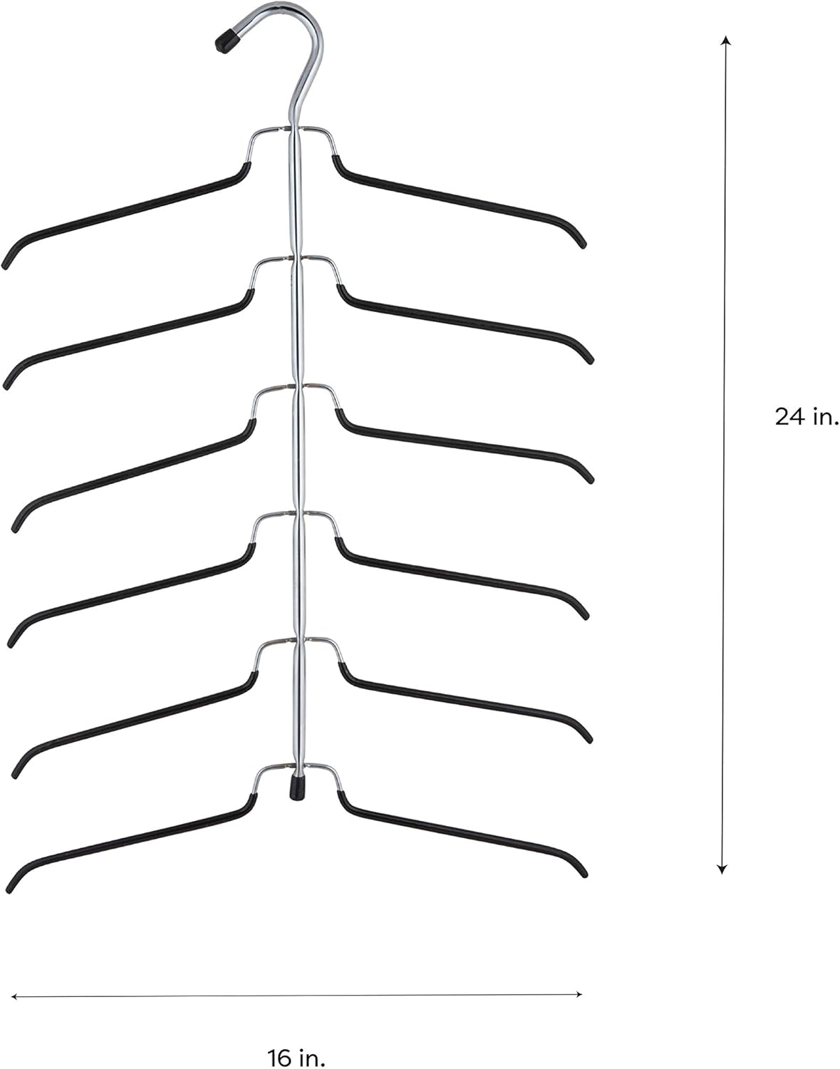 Organize It All 6 Tier Blouse Tree Hanger in Chrome