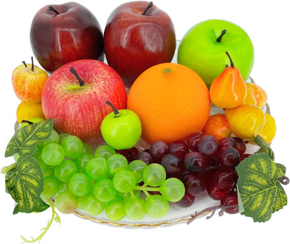 22 Set Fake Fruits, Pcs Artificial Fruits for Decoration, Simulation Fruit Assorted Display Fruits for Dining Table