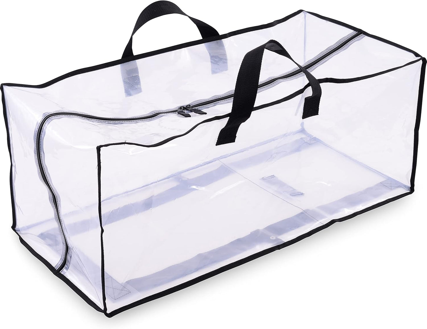 Clear Storage Bags, 3 Pack Zippered Moving Bags, Heavy Duty Transparent Totes for Packing and Organizing
