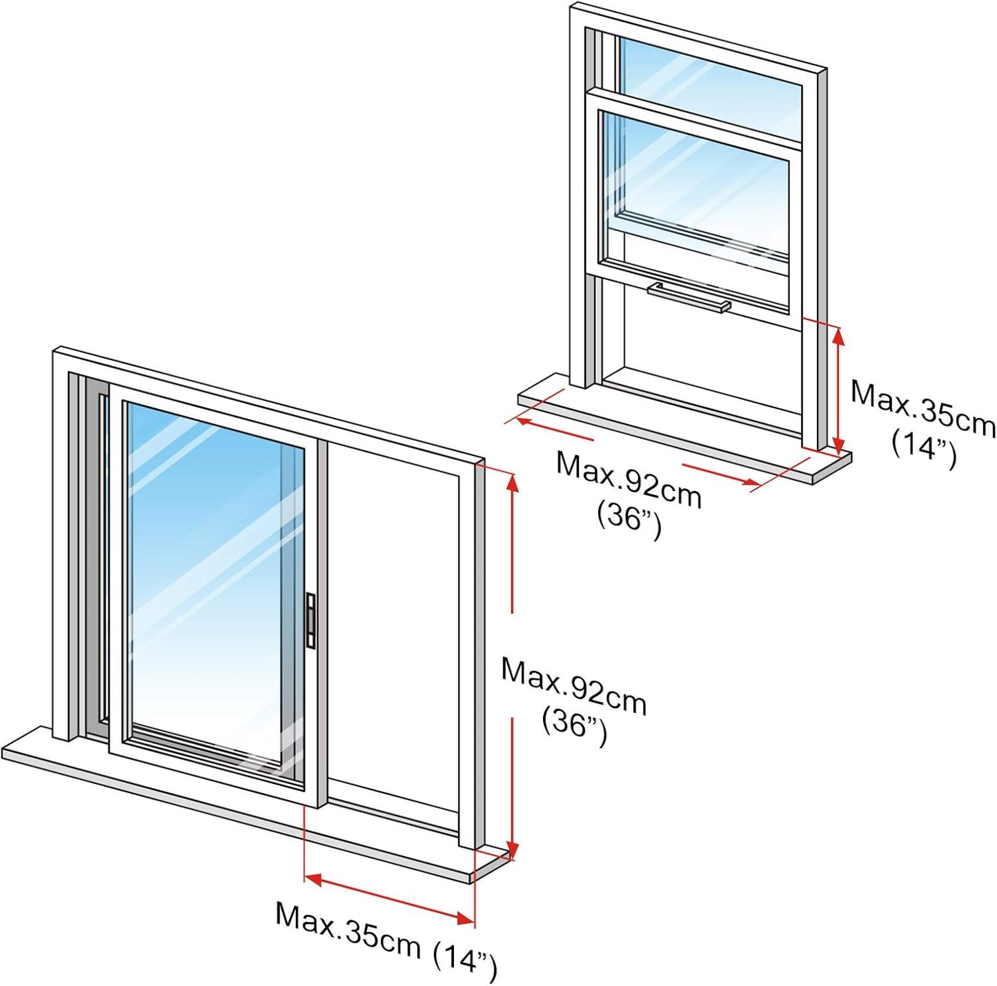 Airlock | Window Seal for Portable Air Conditioner, Flexible Size, Max 14x36 Inch