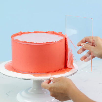 Cake Decorating Acrylic Disk for Buttercream Icing, Set of 2-3/16" Thickness (8.25" Set of 2)