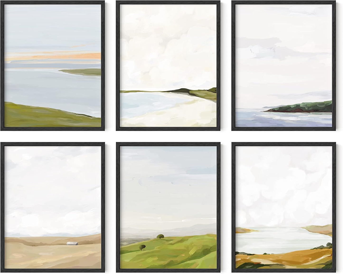 HAUS AND HUES Landscape Wall Art, Oil Painting for Walls, Scenic Mountain Art for Living Room, Rustic Prints (11x14)