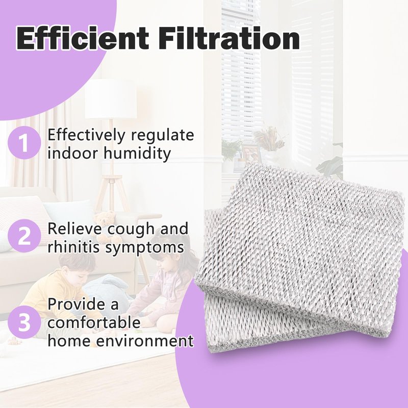 Sxkxm 10 Humidifier Filter Water Panel Compatible with Clean Comfort HE12, HE12A, HE12M, HE12MM, 2 Pack Whole House Humidifier Replacement Water Panel