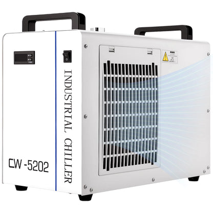 Cloudray Water Chiller CW-5202 6L for CO2 Laser Engraver & Cutting, Compatible with 2 Laser Tubes, Laser Chiller, Industrial Water Cooler，60W 70W 80W 90W 100W 120W 150W CO2 Laser Engraving Machines