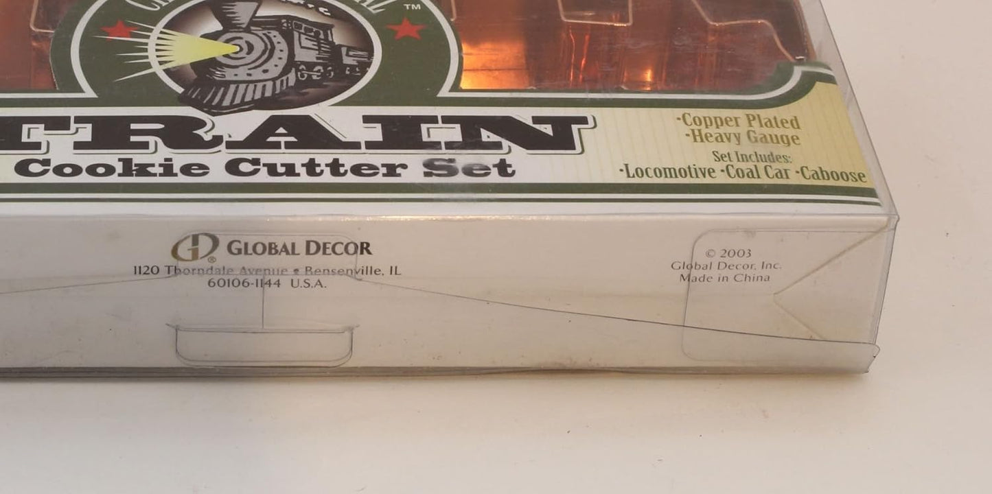 Train Cookie Cutter Set, 3 Piece Copper Plated