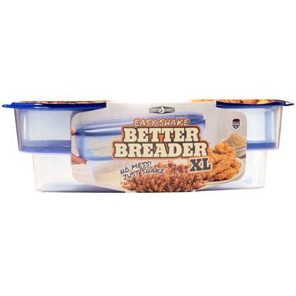 COOK'S CHOICE XL Original Better Breader Batter Bowl- All-in-One Mess Free Breading Station Tool- Great for Parties- Pour in Seasoning, Add Meat, Vegetables or for Fish Fry, & Just Shake- Made in USA