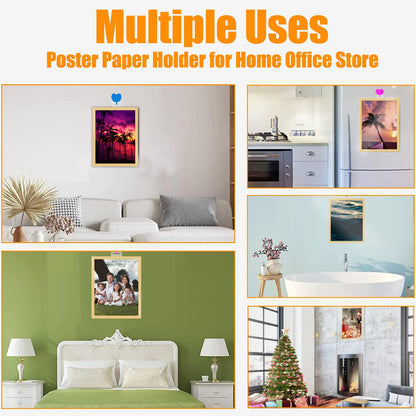 QUKLOGEN Diamond Art Frames 30x40cm,Magnetic Diamond Art Painting Canvas Frames 12"x16",PVC Self Adhesive with Hooks Suitable for 10x14 inches Pictures for Home Office Wall Door Decor