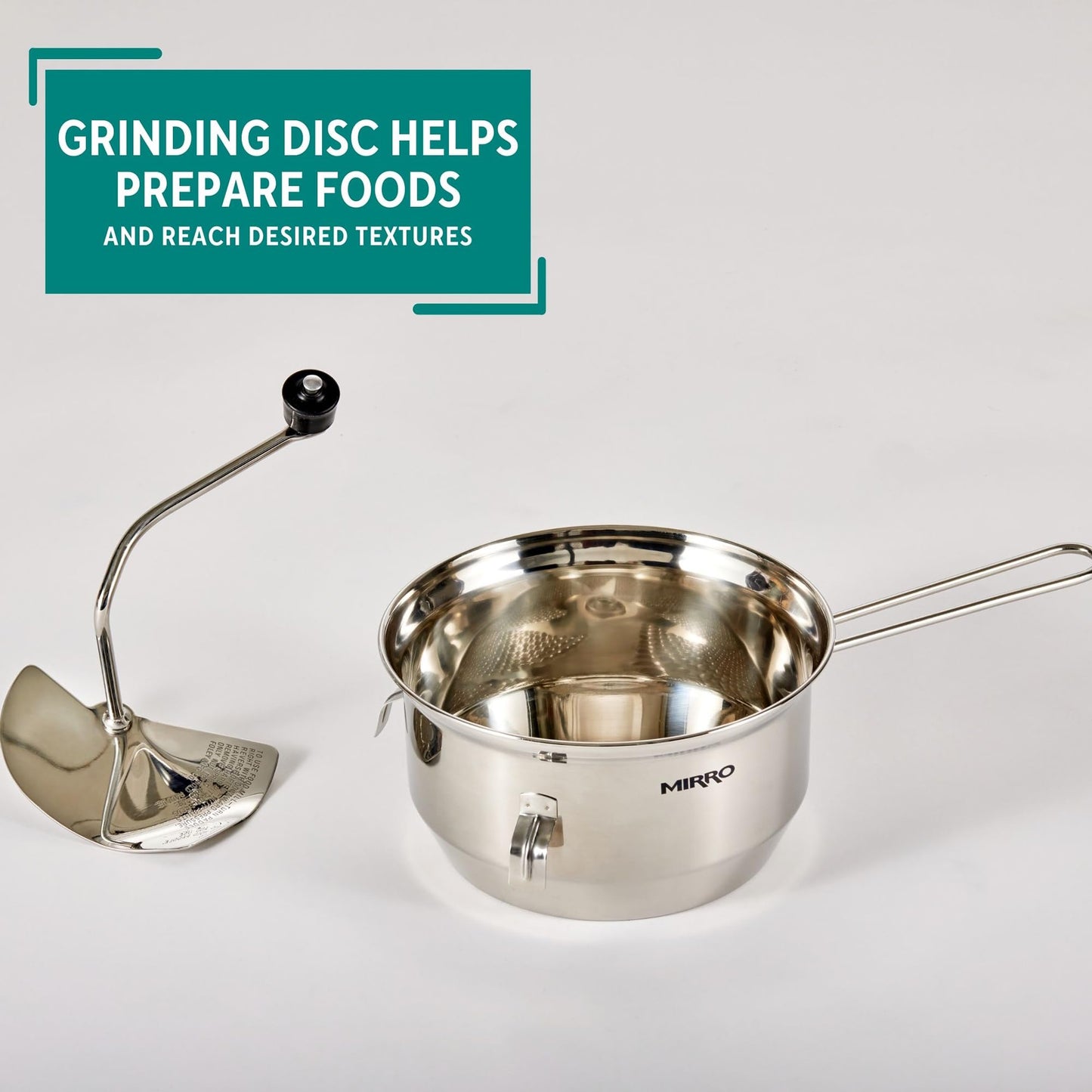 Mirro 50025 Foley Stainless Steel Healthy Food Mill Cookware, 3.5-Quart, Silver -