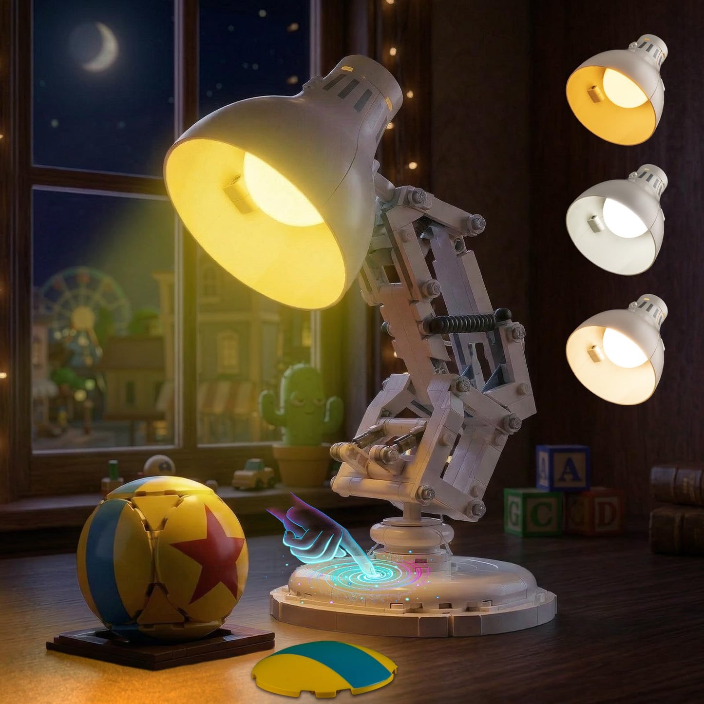 Kyglaring LED Light Kit Compatible with Lego Pixar Luxo Jr 21357 Building Blocks, Upgraded Touch Control & Dimming, Lighting Accessories for Lego Pixar Lamp Model Set, Lights Only
