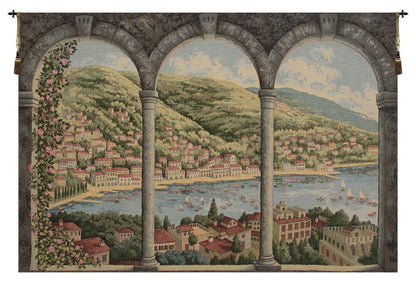 Charlotte Home Furnishings Inc. Como Lake Italian Tapestry Wall Hanging 39 X 54 Inch Viscose Cotton And Polyester Blend Italian Woven Wall Art Perfect For Home Decor And Wall Decor By Alessia Cara