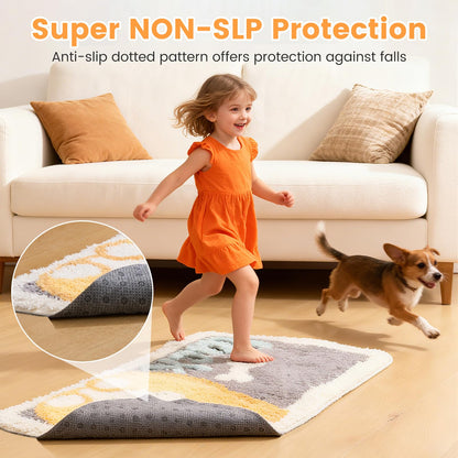 Riiai 80" x 80" Overlocking Primary Tufting Cloth with Marked Lines and 80'' x 80'' Rug Backing Non-Slip Rug Pad Fabric, Rug Tufting Cloth Kit with Monk Cloth and Backing Fabric,Tufting Supplies