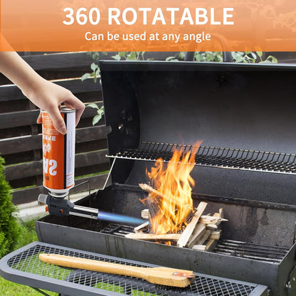 Butane Torch JDHON Compact Kitchen Torch with Adjustable Flame for Cooking, Baking, Soldering, BBQ, Creme Brulee