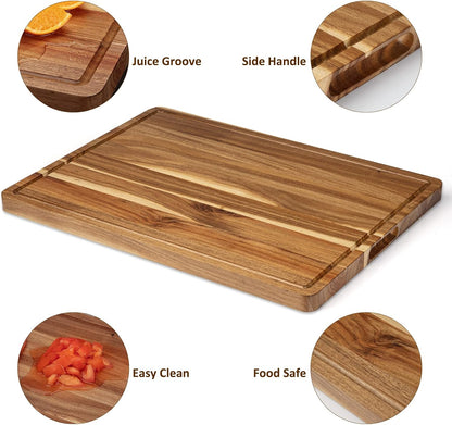 24 18 Garvee Extra Large Cutting Board for Kitchen, in x in Acacia Wood Thick Chooping Board with Deep Juice Groove
