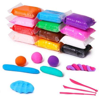 Air Dry Clay Kit, 36 Colors Modeling Clay with Tools, Ultra Light, Safe and Non-Toxic 36 Colors with 3 Sculpting Tools