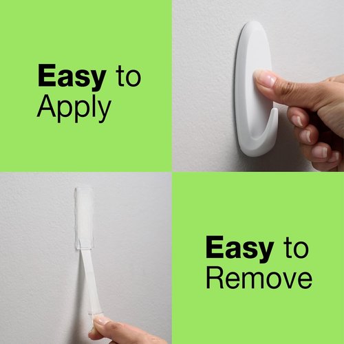 FrogTape reMOVEables Heavy Duty Wall Hooks - No Damage & Easy to Remove - White | Holds Up to 5 lbs (Pack of 1)