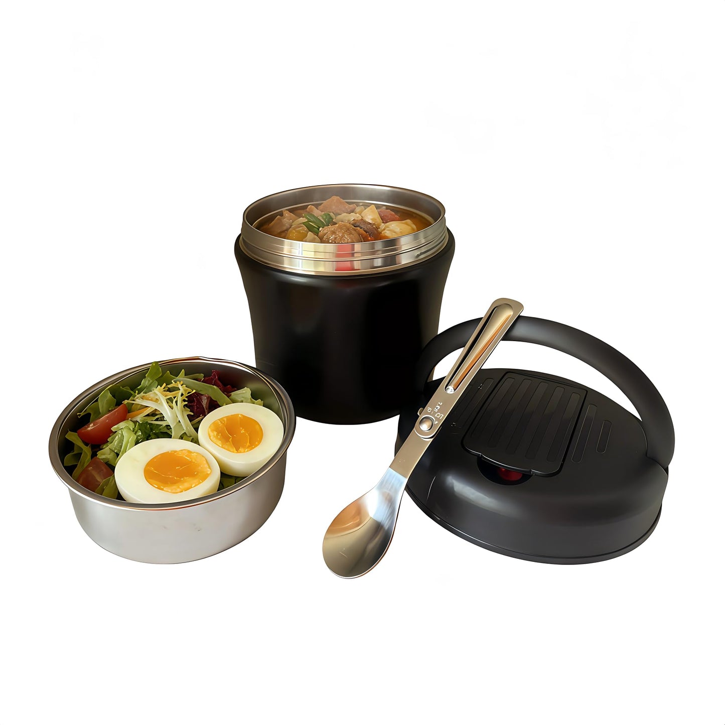 Yuyng Way 40oz Insulated Lunch Container with Thermal Bag & Folding Spoon – Stainless Steel Leak Proof Food Jar, Large Capacity Bento Box for Hot Food, Thermos for Adults Office Work