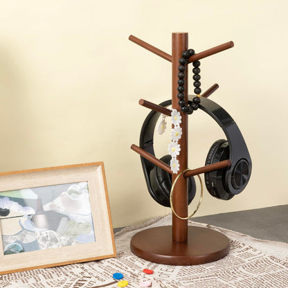 MyLifeUNIT Mug Holder Tree, Coffee Cup Holder with 6 Hooks (Brown)
