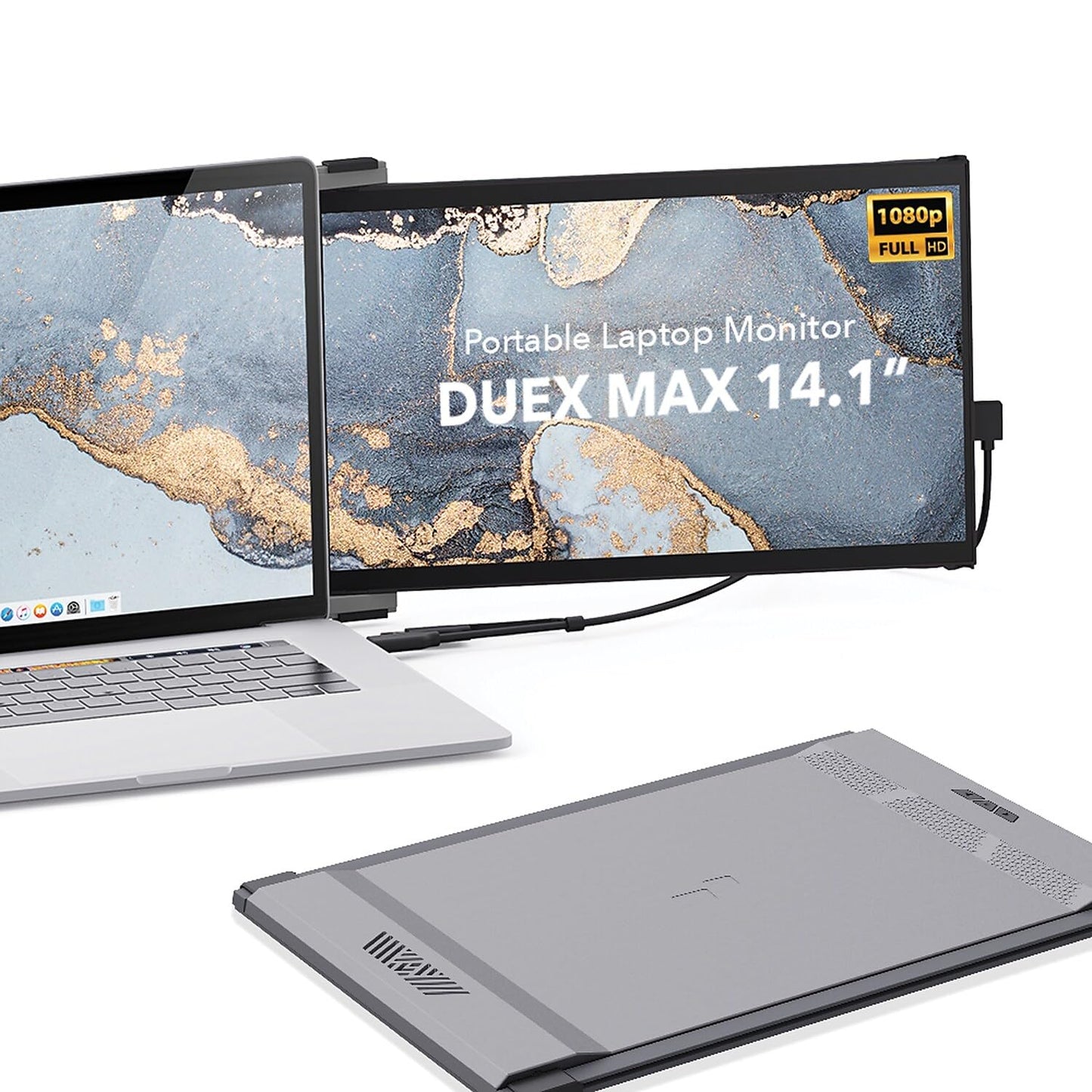 Mobile Pixels Geminos (2 x 24 inch) IPS Dual Stacked Computer Monitors with 65W USB-C Charging, 1080P Webcam&Speakers, All-Inclusive Workstation PC Monitor, USB-A/USB-C/HDMI, Ergo Design(2 Monitors)