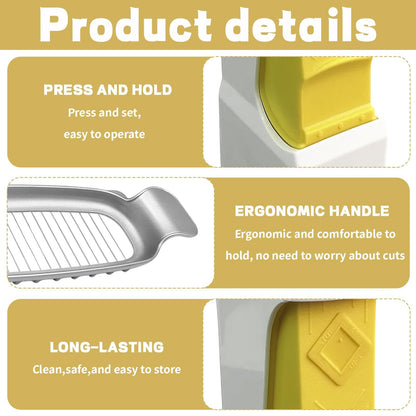 ZHLKHIOP 2-Piece Butter Slicer with Sealed Storage Lid, Cheese Splitter with Stainless Steel Blade, Airtight Container for Refrigerator, Non-Stick Cheese/Chocolate Grater + Stand (Dishwasher Safe)