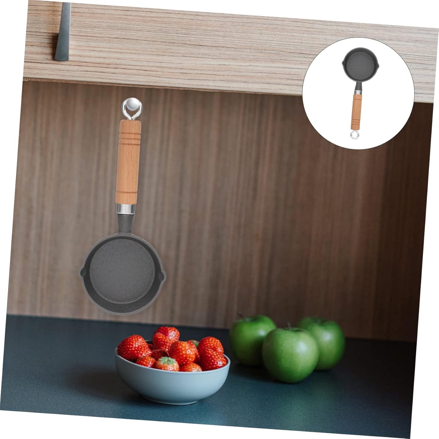 Zerodeko Mini Omelet Pan, Round Griddle, Nonstick Cookware for Camping, Hard Ground Tent Pegs