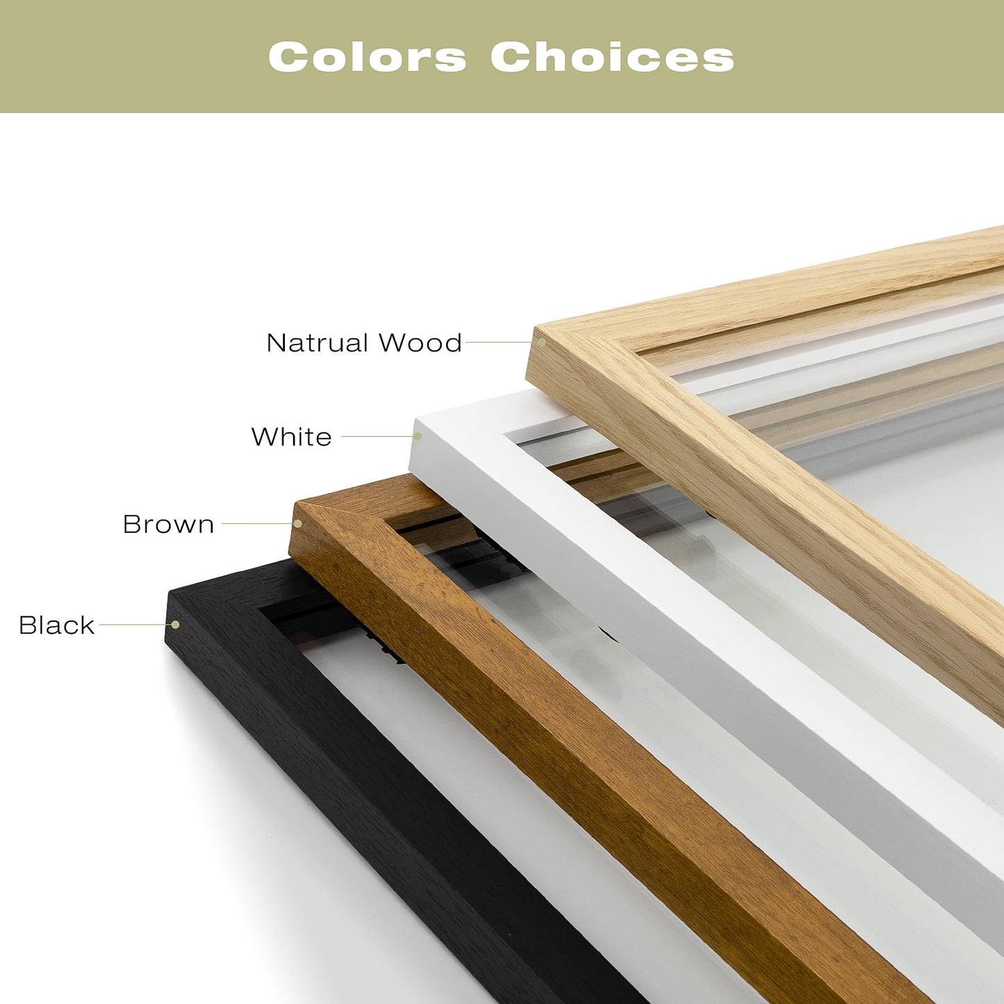 11x14 Floating Picture Frame - Brown Solid Wood Frame for Pressed Flower - Real Glass of Front - Use as 8x10 or 5x7 Picture Frame - for Wall Mount Display (Brown, 1 Pack)