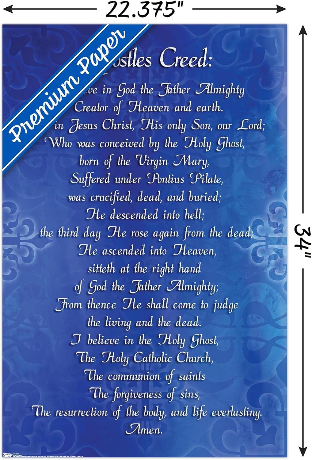 Trends International The Apostle's Creed Wall Poster, 22.375" x 34", Premium Poster & Clip Bundle