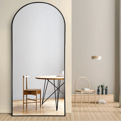 PexFix Full Length Mirror, 71''x31''Black Arched Mirror Large Floor Mirror Standing Leaning Hanging [71''x32''-Black]