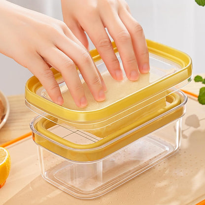 280g UNIVIVO Airtight Butter Slicer Cutter and Keeper - Butter Storage Container Dish with Lid for Fridge, Fresh Butter