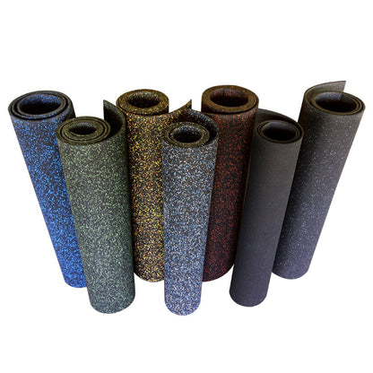 Rubber-Cal Elephant Bark Flooring, Blue Dot, 3/8-Inch x 4 x 10-Feet