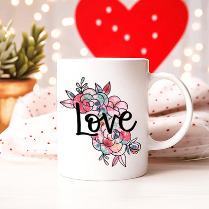 Tintnut Red Rose Permanent Adhesive Vinyl - 10 Sheets 12"x10" Rose-Themed Self-Adhesive Vinyl for Cutting Machine, Waterproof Vinyl for DIY Personalized Gifts & Craft Projects
