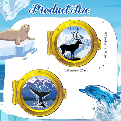 2 Pcs Alaska Cruise Door Decoration Magnets - Refrigerator Essentials for Cruise Ship Cabin Gift