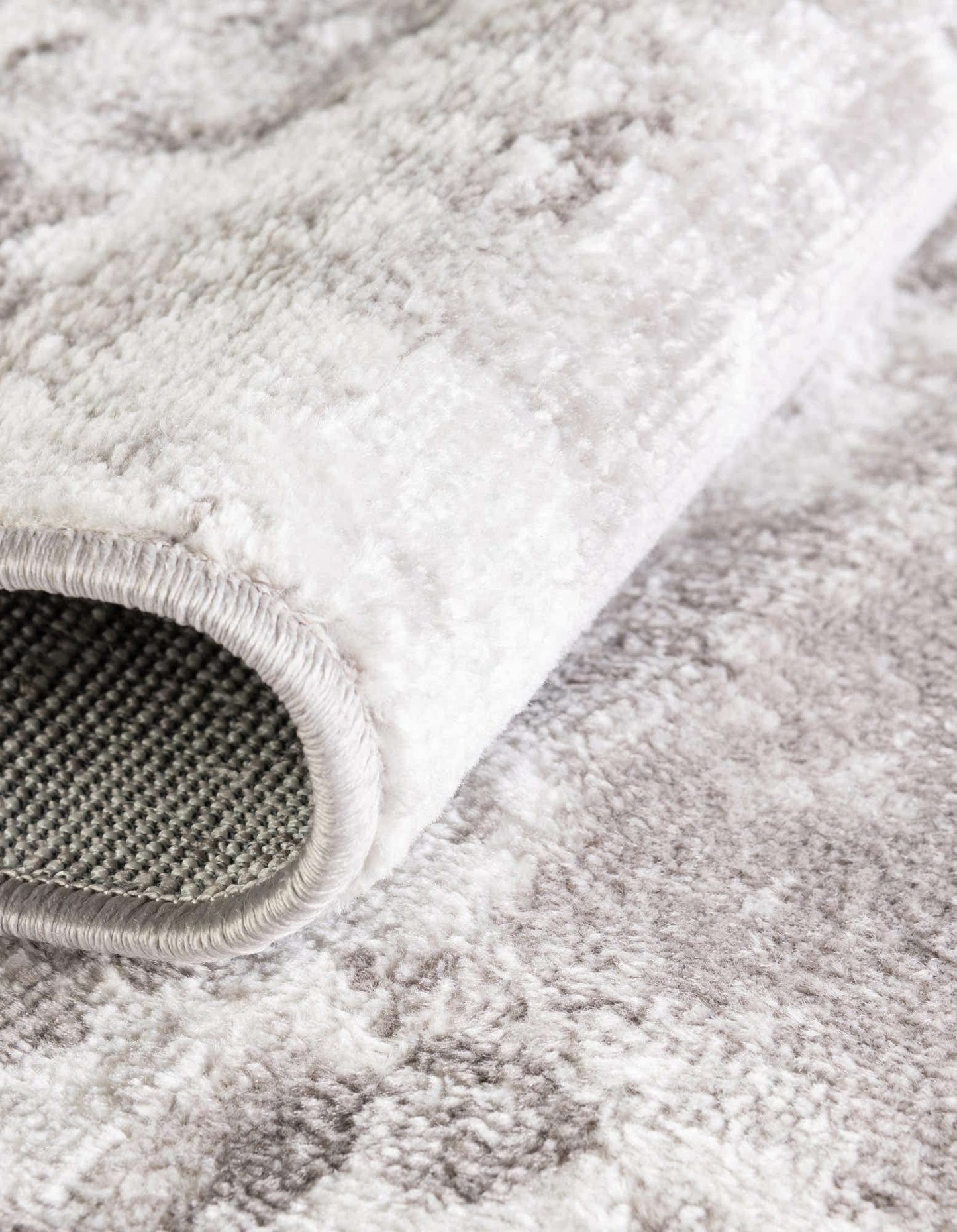 Unique Loom Eos Collection Area Rug - Borealis (10' x 13' Rectangle, Stone Gray/ Ivory)