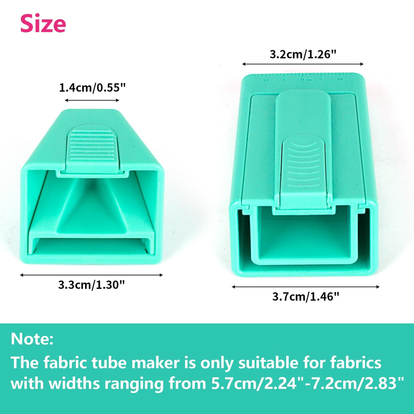 TIGARI Bias Tape Maker, Fabric Tube Maker for Jelly Rolls Rugs Tool with Needle Threader and Seam Ripper, DIY Sewing Supplies and Accessories Day Gift