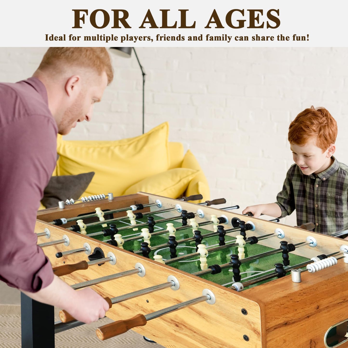 Seydrey 55" Competition Sized Foosball Table, Arcade Table Soccer for Home with Leg Levelers & Heavy-Duty Legs