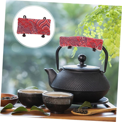 Teapot Handle Cover Anti-Scald Sleeve, Heat-Resistant Cloth Handle Protector for Comfortable Boiling