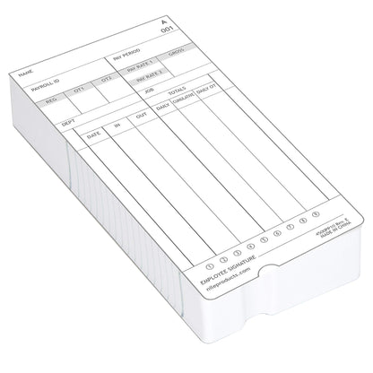 Nile Products - Authentic Time Cards for Nile Products 4500PP Compatible [ 4500PP10MB ] Electronic Calculating Time Clock, Double Sided Time Sheets (3.37 x 7.37 Inches) - 1000 Time Cards