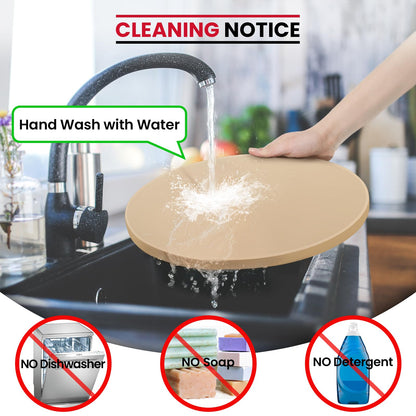 Unicook 12 Inch Round Pizza Stone, Heavy Duty Cordierite Bread Baking Stone for RV Oven, Grill and Toaster Oven, Ideal for Baking Crisp Crust Pizza, Bread, Cookies and More