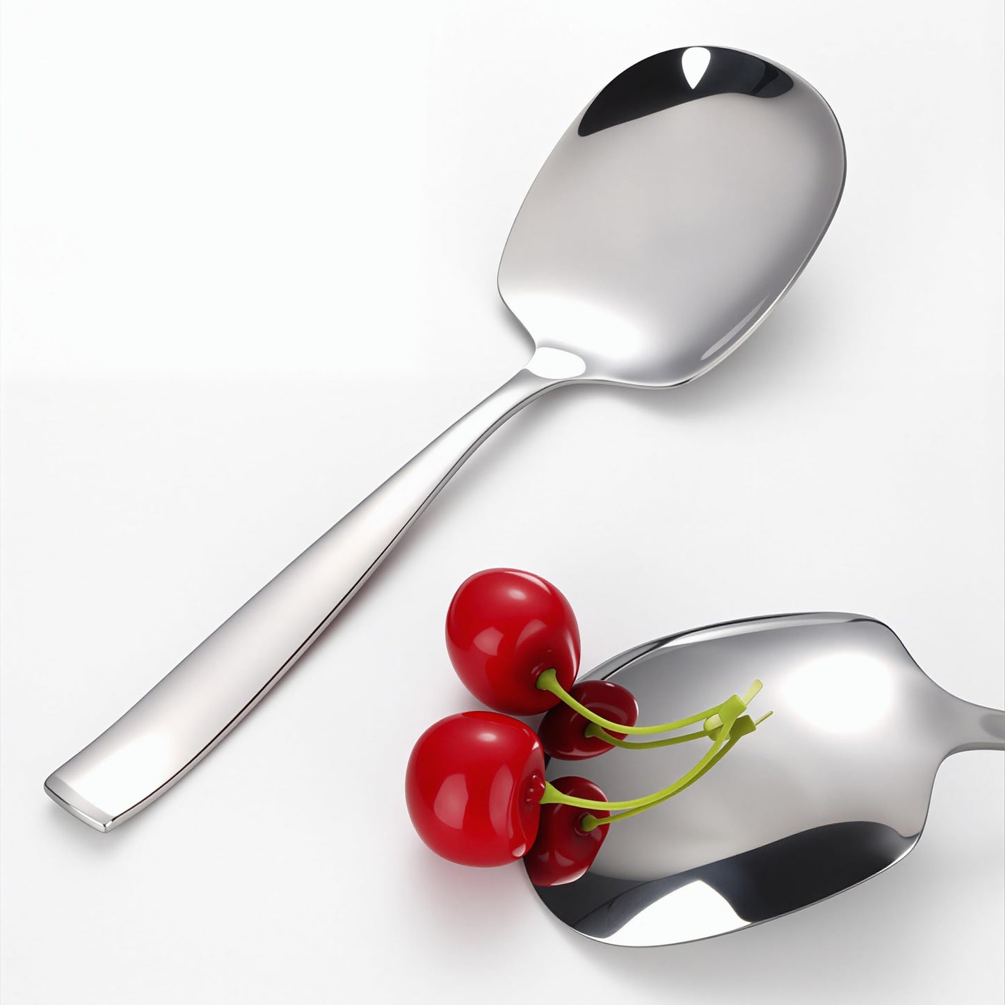 Txhlyx Large Serving Spoons Set of 2 – Heavy Duty 316L Stainless Steel Serving Spoon for Buffet – Dishwasher Safe, 9.5 Inch