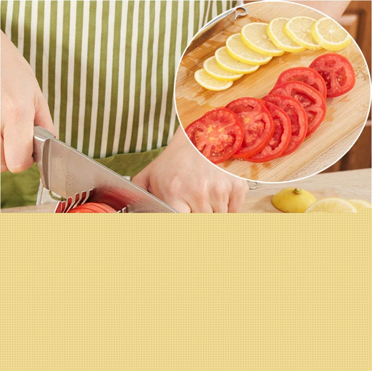 KAYCROWN Tomato Slicer Lemon Cutter Multipurpose Handheld Round Fruit Tongs Stainless Steel Onion Holder Easy Slicing Kiwi Fruits & Vegetable Tools Kitchen Cutting Aid Gadgets Tool