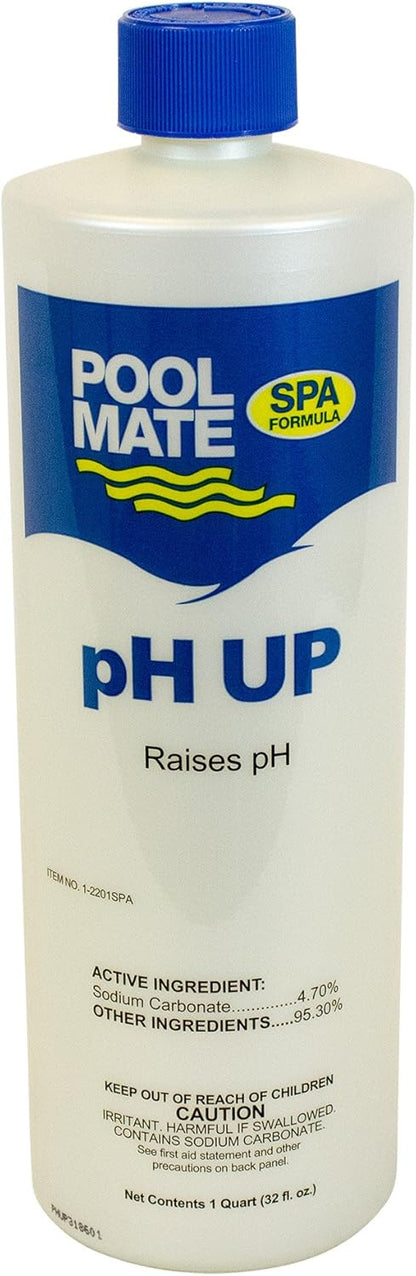 1-Quart 2-Pack Pool Mate Premium Increase pH, Liquid pH Increaser for Hot Tub, Made in USA