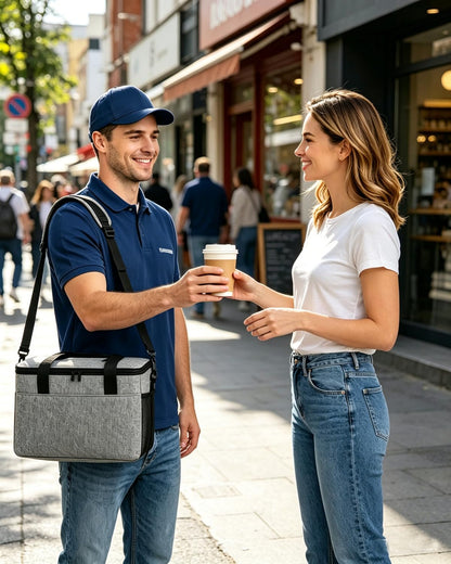 musbus Portable Drink Carrier Suitable for Doordash Accessories Grubhub Postmates Drivers, Reusable Cup Holder Carrier with Handle,Perfect for Plastic Drink Holder take Out Cup Carriers for delivery
