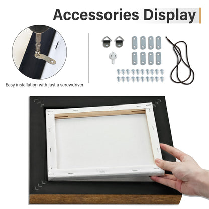 Abtgt 8x10 Canvas Floating Frame, Depth 2cm, Matte Gold Antique Ornate Canvas Frame for Oil Painting Art Prints, Vertical or Horizontal Wall Display, 1 Pack
