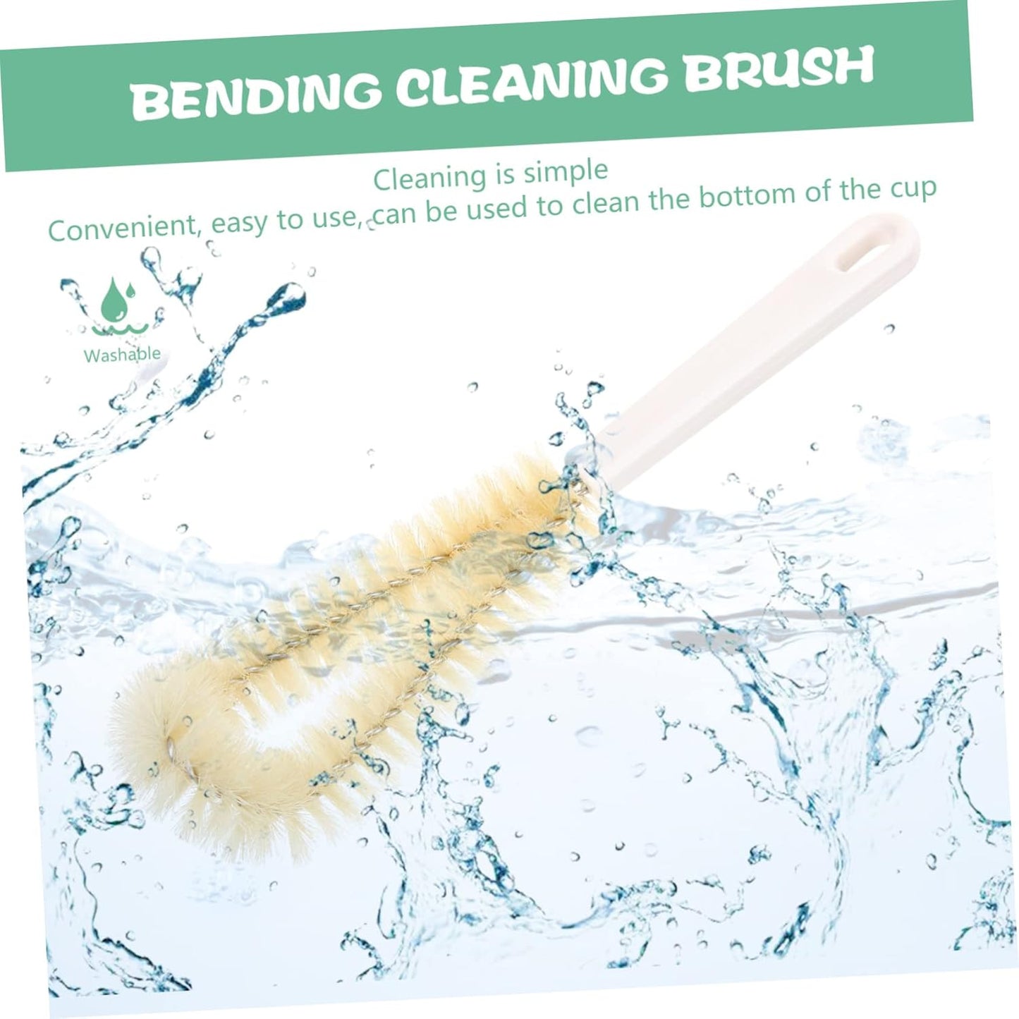90 Bending Cleaning Brush - 27x6CM Kitchen Cup Cleaner, Pot & Bottle Cleaning Brush, Mug Cleaner