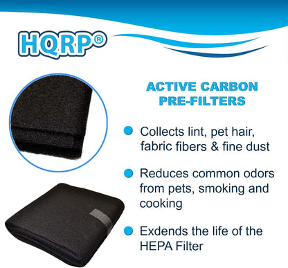 HQRP 2-Pack Carbon Filter Compatible with Honeywell Models HPA300, 50100, 50150, 50250-S, 17000-S