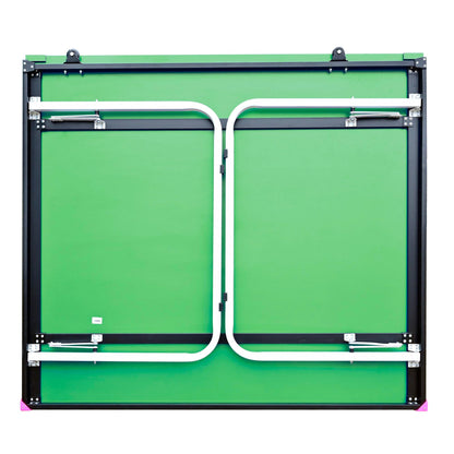 Butterfly Compact Outdoor Ping Pong Table - Thick Outdoor Table Tennis Table - All-Weather Removable Ping Pong Net Included - Ships Assembled - Folds and Rolls for Easy Transport