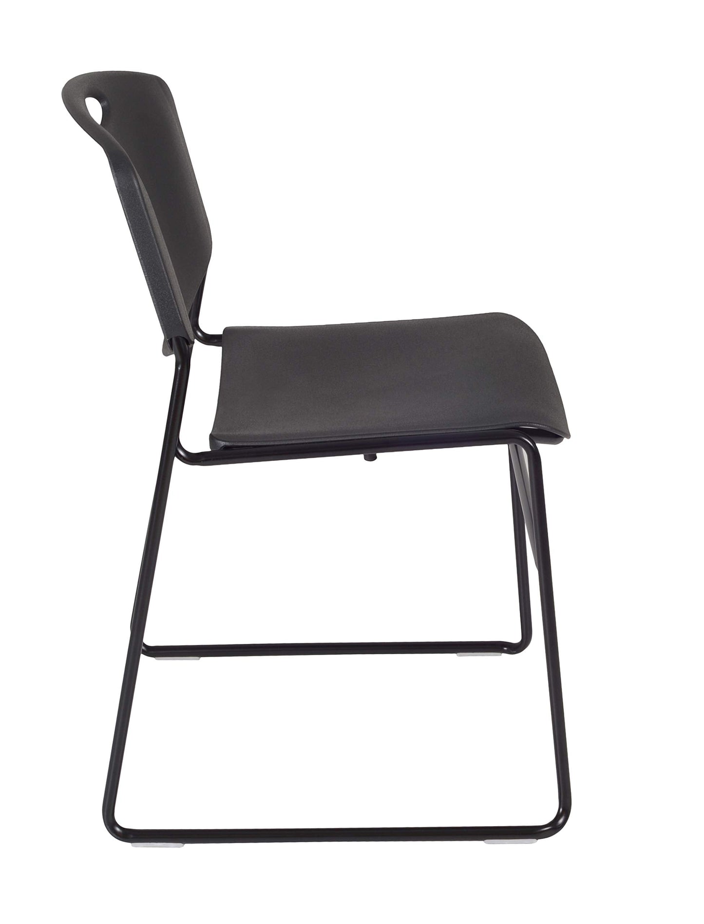 Regency Kobe 60 x 30 in. Flip-Top Training Nesting Table- Noble Oak, 2 Zeng Stack Chairs- Black