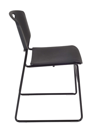 Regency Kobe 60 x 30 in. Flip-Top Training Nesting Table- Noble Oak, 2 Zeng Stack Chairs- Black