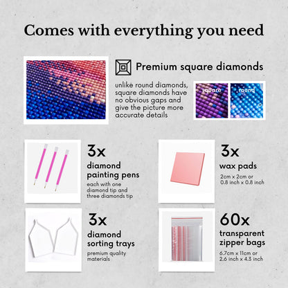 Neopalette Diamond Painting Kits for Adults, Art and Craft, Full Drill Diamond Painting Abstract, DIY 5D Diamond Art Craft, Square Diamond (National Park 1)