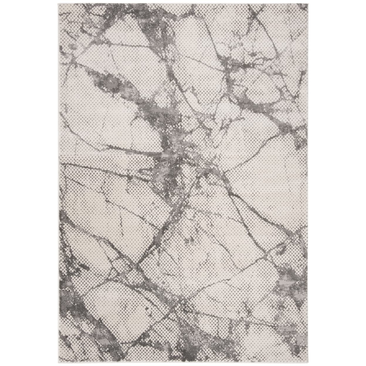 SAFAVIEH Lurex Collection Area Rug - 10' x 14', Ivory & Grey, Modern Abstract Design, Non-Shedding & Easy Care, Ideal for High Traffic Areas in Living Room, Bedroom (LUR187A)